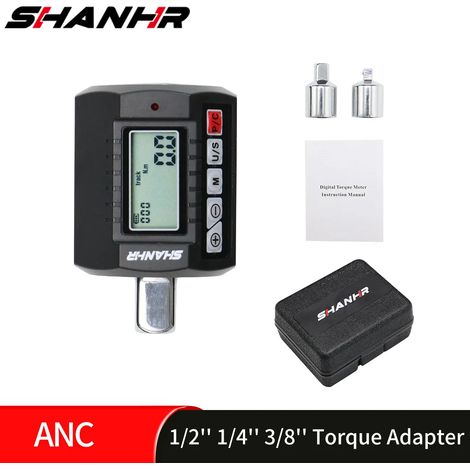 (SHANHR-ANC-135) Convertisseur de clé dynamométrique SHANHR 1/2'' avec adaptateurs 3/8'' et 1/4'', adaptateur de clé dynamométrique numérique portable (1/5)