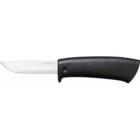 Fiskars 1023617 Couteau polyvalent noir Longueur de la lame 90 mm (1/4)
