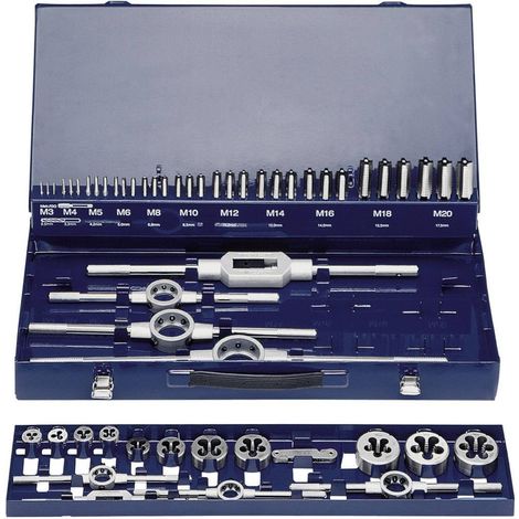 Juego de roscado Exact 10723 HSS métrico M3-M20