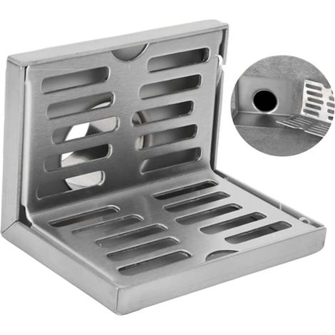 Drain Sol d'Angle En Forme, Pour Tuyaux De 50 Mm Siphon De Douche En Forme De L, Drain Latéral d'Angle Drain De Sol, Convient pour la salle de bains et la buanderie (1/5)