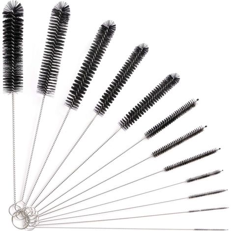 Vicloon 12-teiliges Schlauchreinigungsbürsten-Set, Reinigungsbürste für Glasbabyflaschen, Wasserflaschen, Wasserkocher, Tastaturen und Schläuche