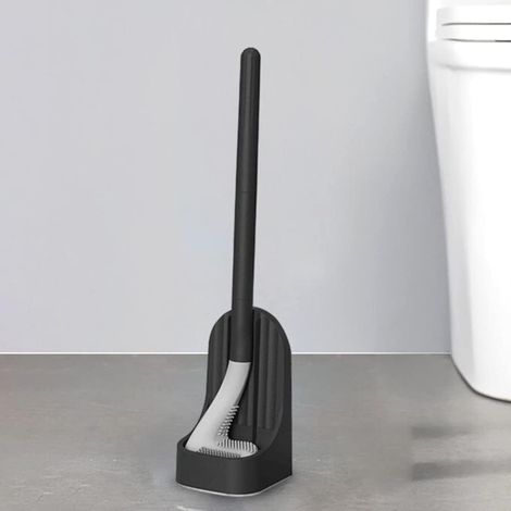 1 Stück Silikon-Toilettenbürste im Golfschläger-Design, flexible TPR-Borsten