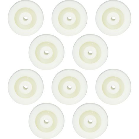 10 pièces 2 pouces roue en Nylon poulie ronde roulette 20KG charge maximale