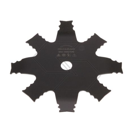 Disco MACINONE DENTATO acciaio decespugliatore Ø255mm foro 25,4mm spessore 2,8mm