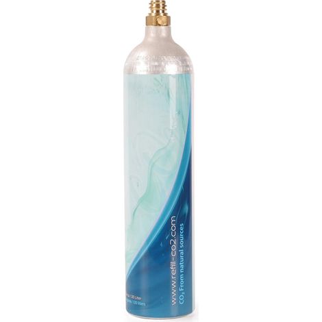 Cylindre CO2 XXL de 1,2 litre, soit la double quantité de CO2, pour 120 litres d'eau gazeuse, utilisable uniquement avec la nouvelle machine à bouteille en verre (1/5)
