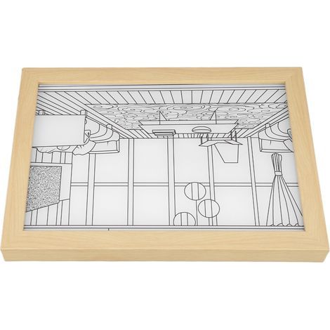 Dekoratives LED-USB-Leuchtbild im japanischen Anime-Stil, Meeresambiente, modernes Nachtlicht, das die Sonne simuliert, für Schlafzimmer, Wohnzimmer oder Büro. (1/5)