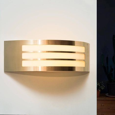 TrAdE Shop Traesio - Applique Led Esterno Lampada E27 Luce Moderna Parete Muro Giardino Cortile S101-a - (1/5)