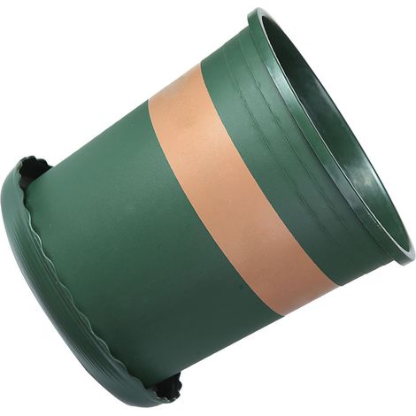 Pot de fleurs rond multifonctionnel en PP perforé, pour semis et repiquage, 5 gallons (18 litres), vert, dimensions : 28 x 31 x 22 cm. (1/5)