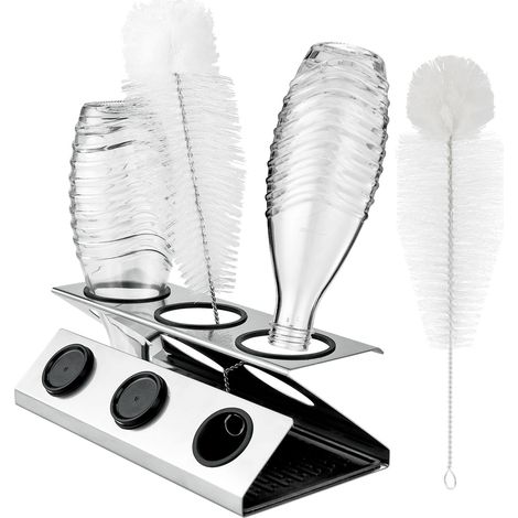 1 Porte-filtre, Acier inoxydable brossé, Bac récupérateur amovible, Séchoir bouteilles, Capsules, Cuisine (1/5)