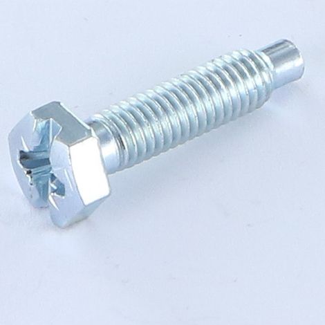 Corps de boulon filetage partiel Tête hexagonale TH POZI et fendu M6X25 Filetée sur 22 BTLONGZG-10 pièces (1/3)