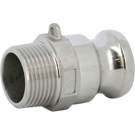 Raccord rapide à cames inox adaptateur mâle F - 1'' (26/34)