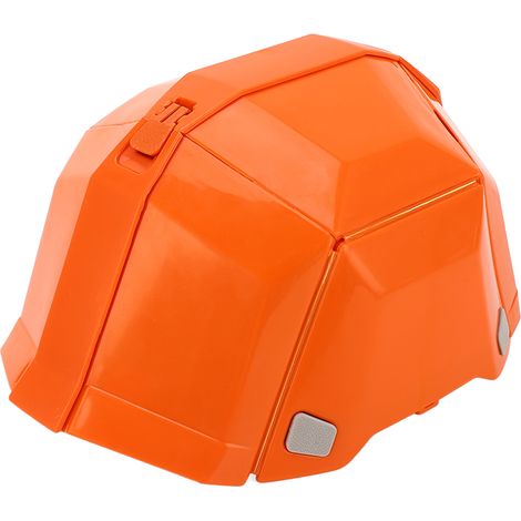 Casque pliable haute résistance plastique protection tête sécurité chantier extérieur sport voyage orange (1/5)