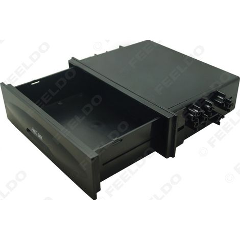 Schubladen-Aufbewahrungsbox für Autoradios, multifunktionale Aufbewahrungsbox, diverse Box, modifizierter 1DIN-Halterrahmen. (1/5)