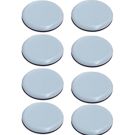 Lntyq 8X Patins glisseurs pour Meubles Ø 50mm, Auto-adhésif Patins de Meuble, Planeur Patins pour Meubles en Téflon Chaise de Planeur Professionnels/Planeur PTFE (1/5)