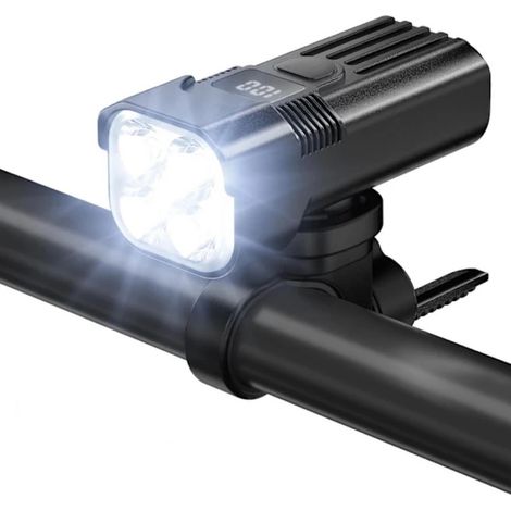 Lampe frontale LED pour vélo, ultra-lumineuse, autonomie de 36 heures, légère et étanche, idéale pour le VTT et la randonnée nocturne. (1/3)