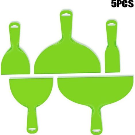 5pcs Grattoir plastique - Outil polyvalent Spatule de nettoyage - Murs et peinture (1/5)
