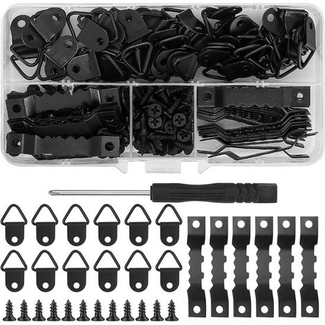 Allecto Premium - Kit para colgar fotos, 251 piezas con tornillos para marcos de fotos de madera, relojes, obras de arte y decoración de paredes. (1/5)