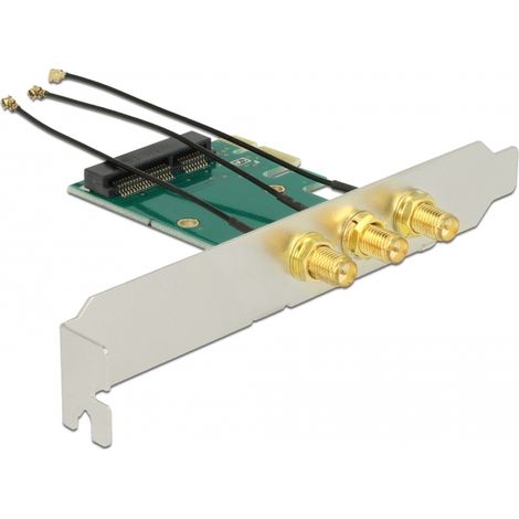 Delock pci express card  mini pci express + 3 rp-sma ports