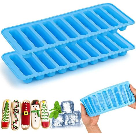 Silikonform für Eiswürfel und Müsliriegel, 2er-Set, 20 Fächer, wiederverwendbar (1/5)
