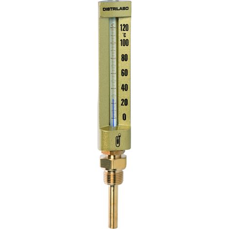 Distrilabo – Thermomètre industriel droit 150mm – Sonde longue 63mm – Plage de mesure -30 à 50°C – Grand modèle pour usage professionnel