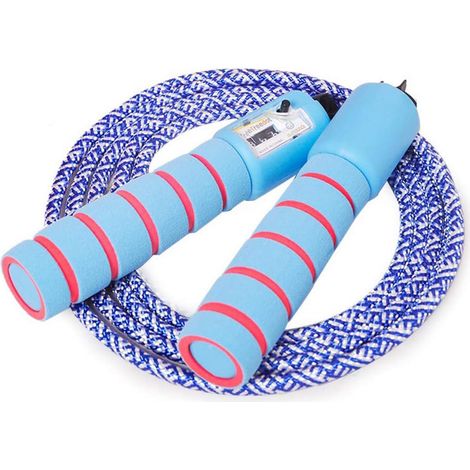 Corde à Sauter Réglable - Coton Élastique - Compteur Automatique - Pour Enfants et Adultes - 280 cm - 1 Pièce (1/5)