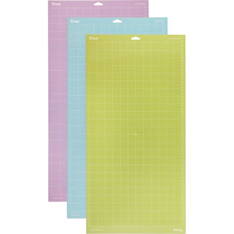 Cricut Explore/Maker LightGrip/StandardGrip/StrongGrip (30.5 x 61 cm) 3-Pack Tappetino da taglio Viola, Blu, Giallo