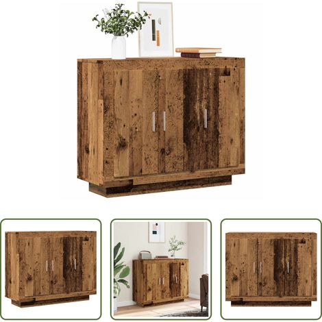vidaXL Wohnzimmer Schrank -  Sideboard Altholz-Optik 92x35x75 cm Holzwerkstoff (1/5)
