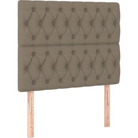 Maison Exclusive - Cabecero de cama gris topo 100x7x118/128 cm Te