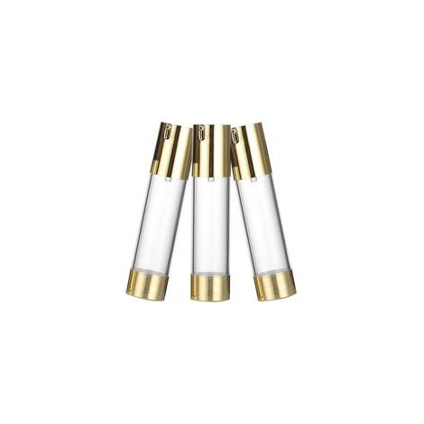 Distributeurs Pompe Airless Lot de 3 Flacons 50 ML Dorés pour Voyage et Hydratation Corps et Visage (1/5)