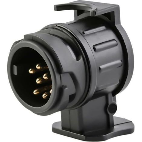 Stück 12V 13-Pin auf 7-Pin Anhängeradapter, wasserdichter 13-poliger auf 7-poliger Anhängerkonverter für Auto, Wohnmobil, Boot, LKW (1/4)