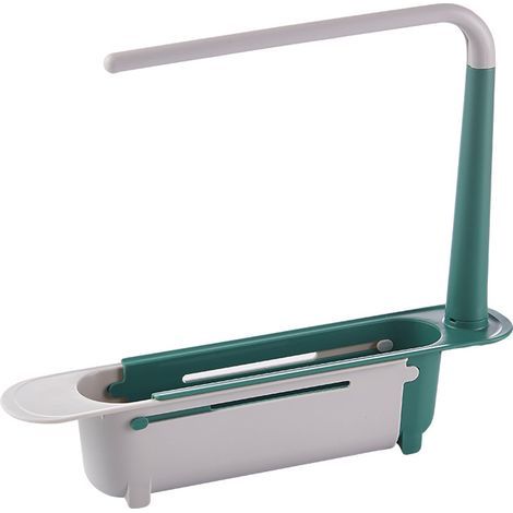 Schwammhalter für die Küchenspüle, Ablage für Spülbecken, ausziehbarer Schwammhalter für Spülbecken von 23,5 bis 40 cm (1/5)