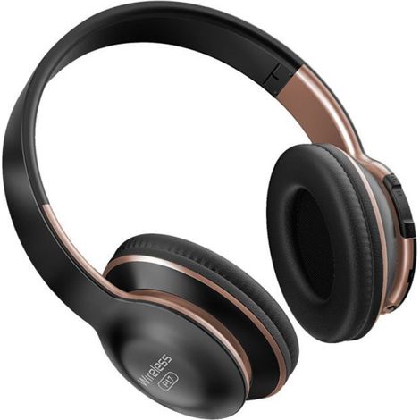 Casque sans fil - - Écouteurs stéréo - Bluetooth 5.0 - Réduction de bruit - Noir (1/4)