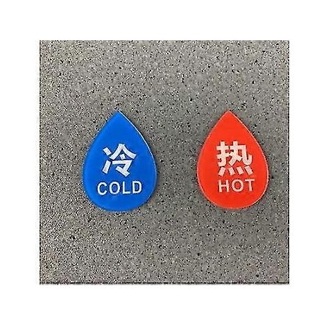Lot de 12 autocollants acryliques autocollants « Chaud et froid » pour robinets et éviers (1/5)
