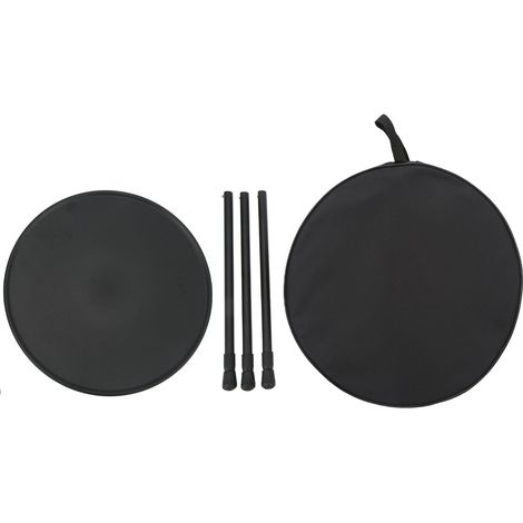 Table ronde pliante aluminium portable stable noir mat pour camping pique-nique extérieur voyage (1/4)