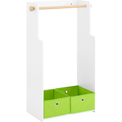 SoBuy KMB109-W Kleiderständer für Kinder, Kinderkleiderständer, Kinderkleiderschrank, Kinderkleiderregal, Kleiderhalter für Kinderzimmer