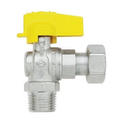 RUBINETTO A SFERA SQUADRA CON LEVETTA MASCHIO - DADO GIREVOLE FEMMINA 1/2" x 3/4" DN 10