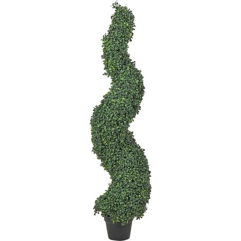 Pianta artificiale in vaso di plastica 120 cm Boxwood Spiral Tree