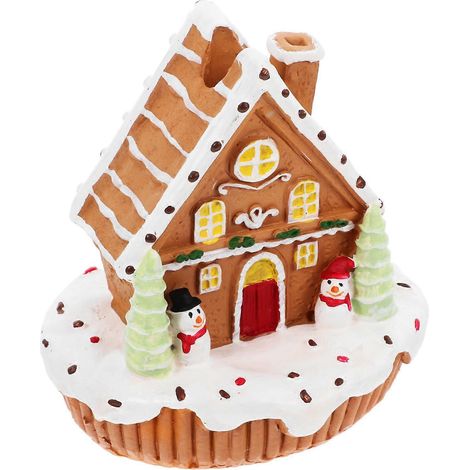 Resin Xmas House Decoration Snow House Village Decor for Holiday (1/5)