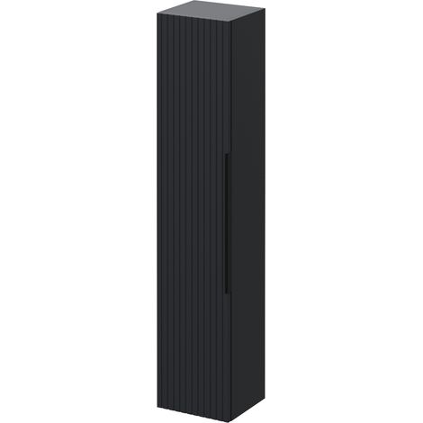 Helix Fluted Satin Anthracite 300mm x 1430mm Wall Mounted 1 Door Tall Unit