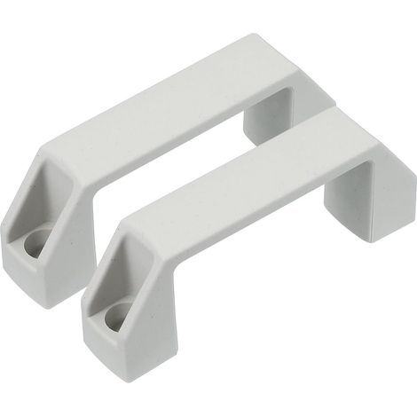 2 maniglie per armadi in stile industriale, interasse 90 mm, per porte di macchinari, officina, garage, produzione, lega di alluminio argento, senza viti (1/5)