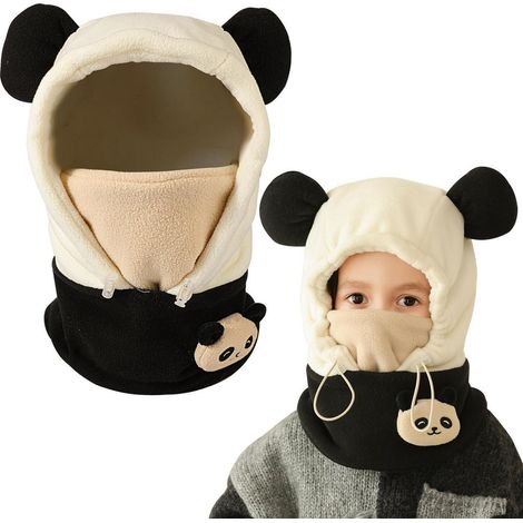 Kinder Sturmhaube mit Tier-Design, Thermo-Fleece, winddicht, Einheitsgröße (1/5)