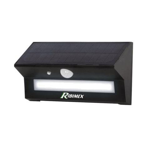 Ribimex – Applique solaire Clara avec détecteur – Corps noir – IP44 – 3 modes d'intensité – Détection jusqu'à 8 mètres (1/4)
