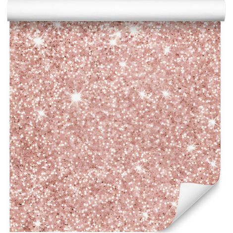 Papier peint pailleté corail et pêche pour salon et chambre 50x1000 cm (1/5)