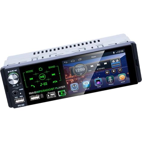 Reproductor MP5 para coche con dos puertos USB para carga rápida y reproducción simultánea de discos, reproductor multimedia HD de 4,1 pulgadas. (1/5)