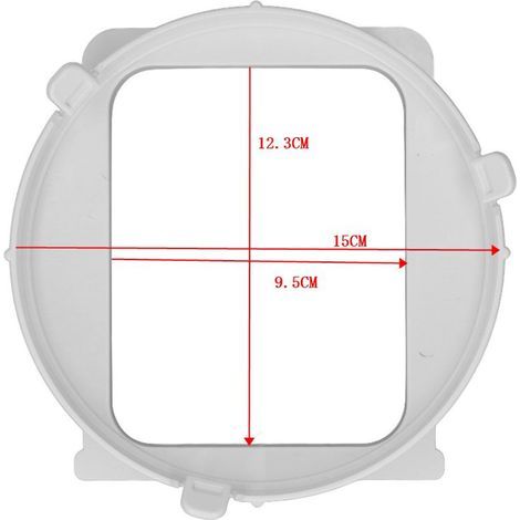 Square exhaust connector for Midea 1P KY-35 portable air conditioner – Durable ABS adapter, 16x16x4 cm (1/4)