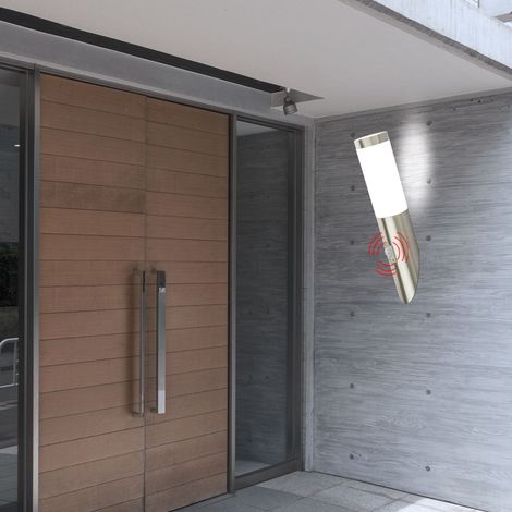 Außen Haus Wand Lampe Garten Bewegungsmelder Leuchte Balkon Veranda Beleuchtung im Set inkl LED Leuchtmittel