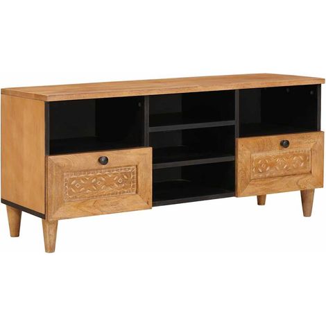 TV-Einheiten mit Regal Hellbraun 100 x 33 x 46 cm Holzwerkstoff