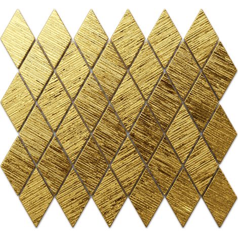 Ilcom mosaico in vetro su rete per bagno e cucina 26.5cm x 30.5cm - Gold lake (1/4)