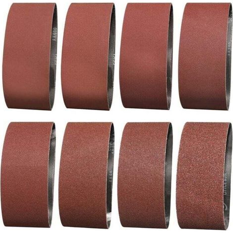 Bande Abrasive 75x457 mm 14 Pièces - Grains 40/60, 80/120/180/240/320/400 pour Ponçage Polissage Dépoussiérage Bois (1/2)