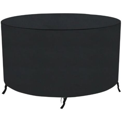 Housse de protection pour meubles de jardin ronde et imperméable en rotin 180 x 90 cm (1/5)